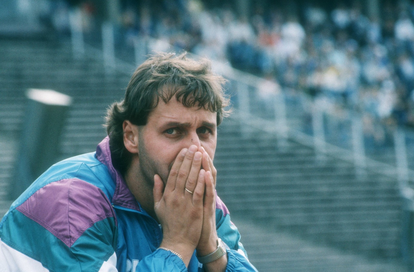 Peter Neururer und Hertha BSC — das ging im Frühjahr 1991 gar nicht. Foto: Imago Images/teutopress